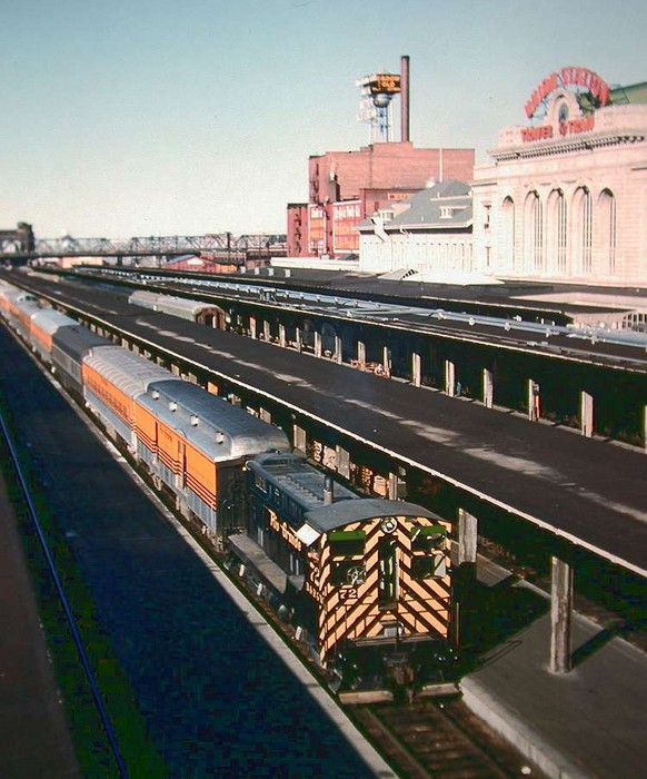 Photo of D&RGW Baldwin Switcher at Denver Union Station, August 1957