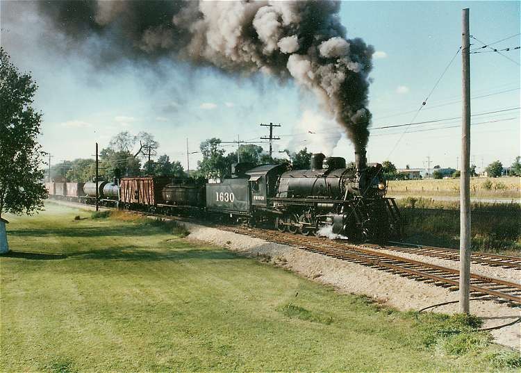 Photo of Frisco 2-10-0 1630 at the Illinois Railway Museum, September 1990