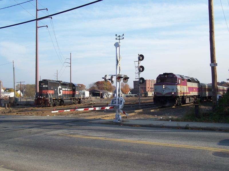 Photo of LA-1 and MBTA #217