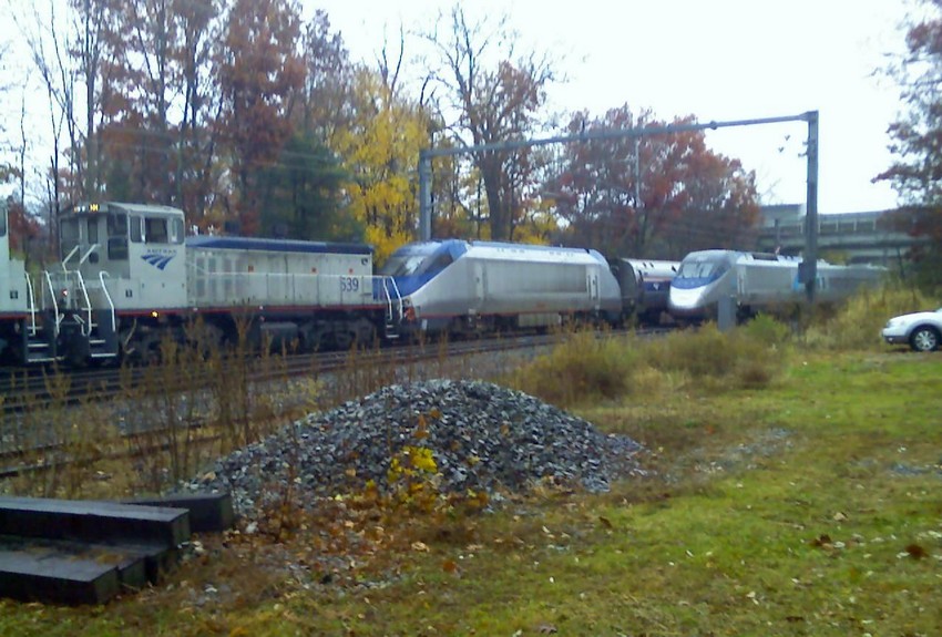 Photo of Amtrak stoped in Mansfield, MA