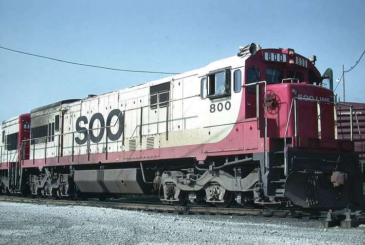 Photo of Soo Line GE U30C 800, Schiller Park, Illinois, May 1973