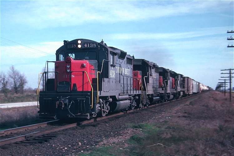 Photo of Cotton Belt Freight Near Fort Worth, February 1975