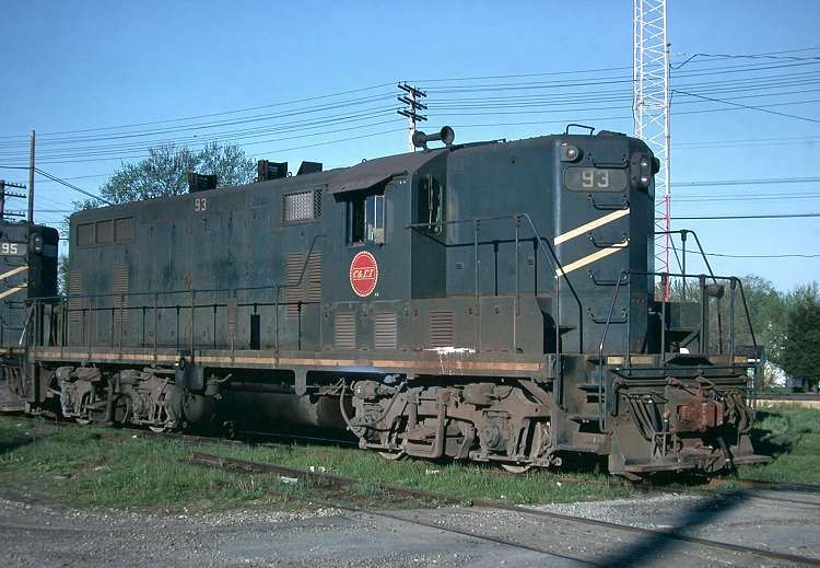 Photo of C&EI GP7 93, Watseka, Illinois, April 1973