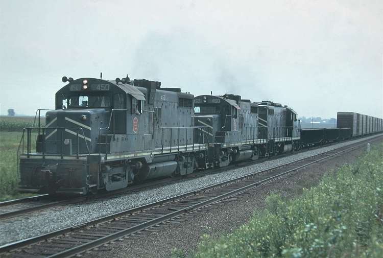 Photo of Missouri Pacific GP18 Units, Martinton, Illinois, August 1972