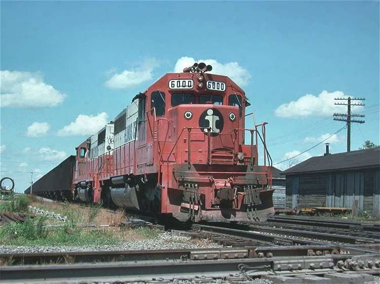 Photo of Illinois Central SD40 6000, Tolono, Illinois, August 1974