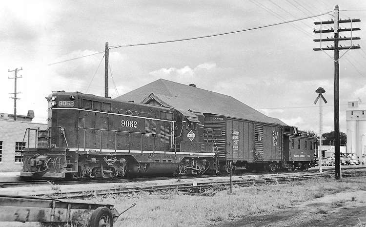 Photo of Illinois Central Geep 9062, Storm Lake, Iowa, August 1957