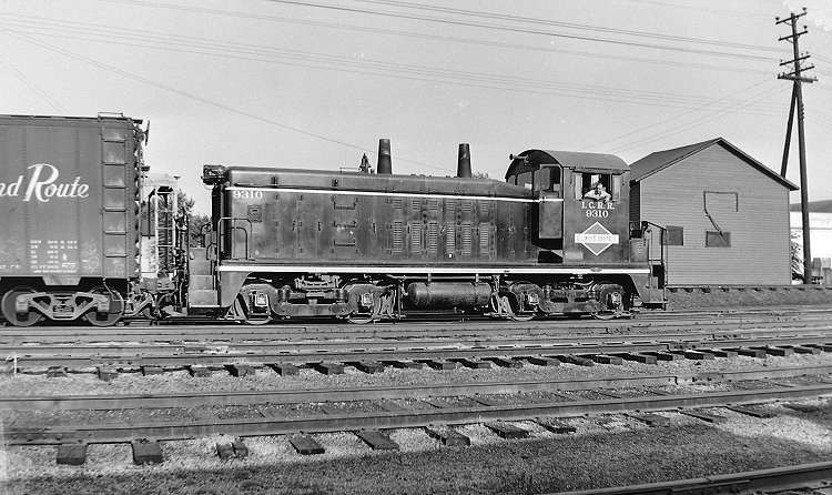 Photo of Illinois Central SW7 9310, Bloomington, Illinois, August 1956