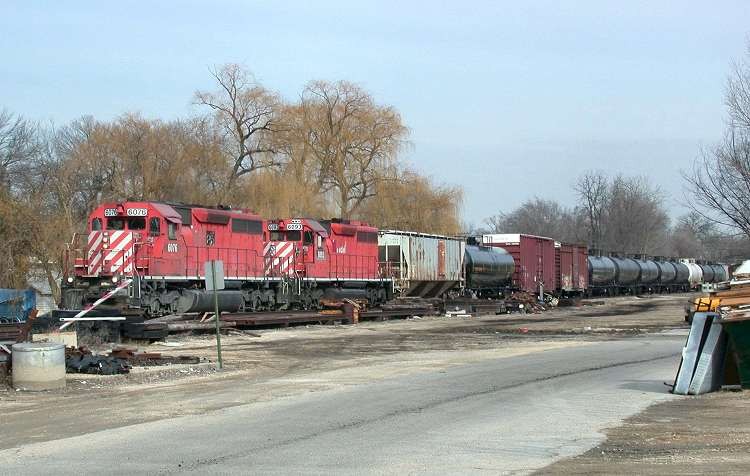 Photo of IC&E SD40-2 Units 6076-6093, Kirkland, Illinois, February 2006