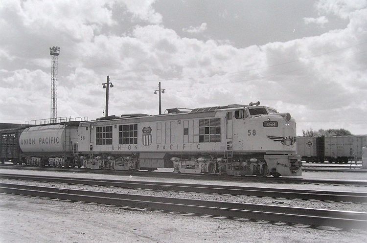 Photo of Union Pacific Gas Turbine 58, Laramie, Wyoming, August 1957