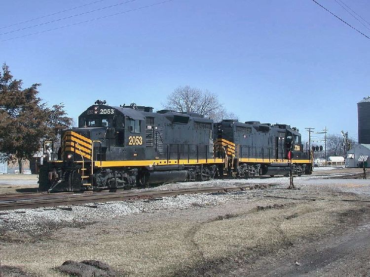 Photo of Keokuk Junction (PREX) GP20 Units 2018-2053, La Harpe, IL, February 2005