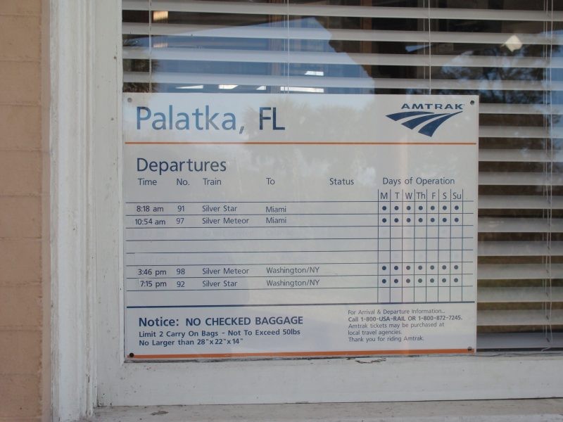 Photo of Departure schedules for Palatka, FL