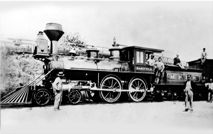 Photo of NPRR locomotive, 1897