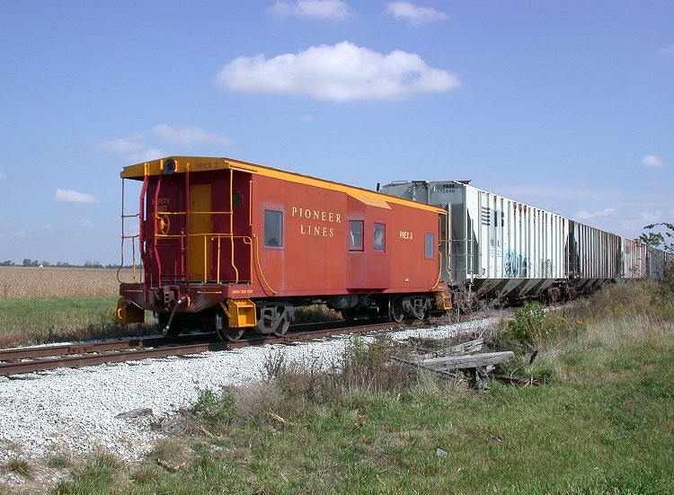 Photo of Pioneer Railcorp (PREX) Caboose 3, Elvaston, Illinois, October 2007