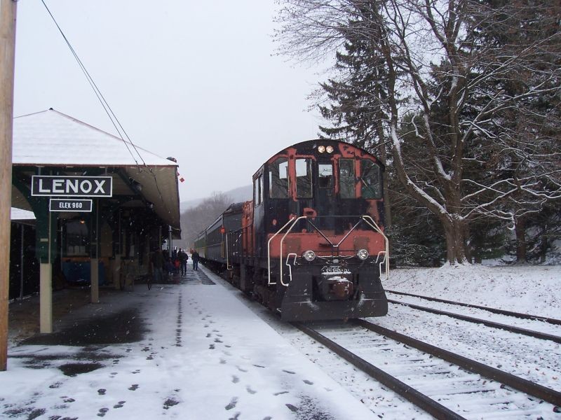 Photo of Snowy Day at Lenox Station with the Berkshire Scenic.