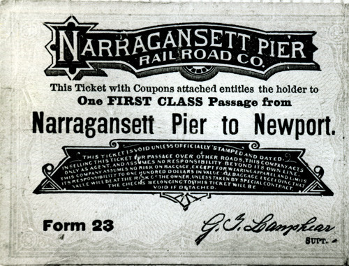 Photo of NPRR ticket explains transfer, 1895