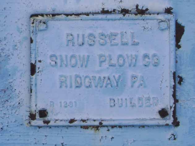 Photo of B&M snow plow builders plate