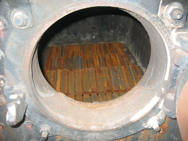 Photo of looking inside the firebox