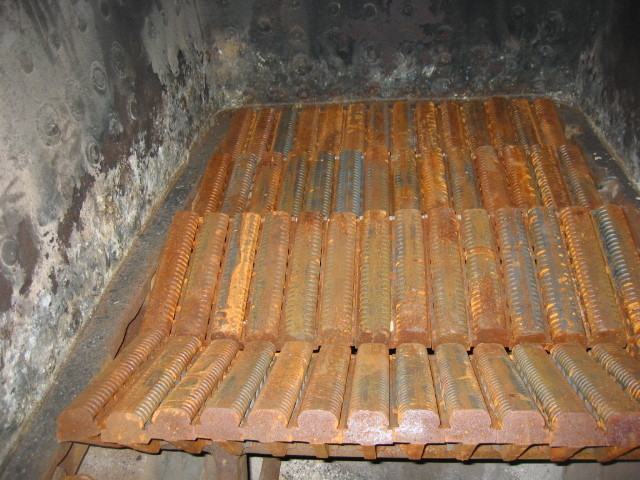 Photo of looking inside the firebox
