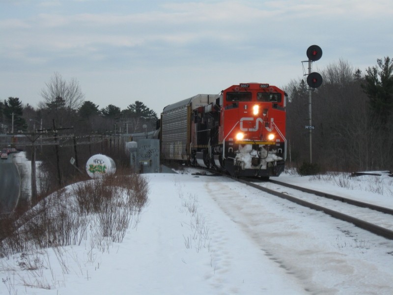 Photo of 407 enters CN's Bedford Sub. at Windsor Jct. NS