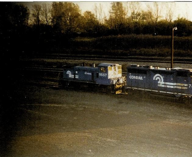Photo of Conrail's RAG TAG GP35 No.7635 in SENECA YARD, Blasdell, NY. 2nd photo