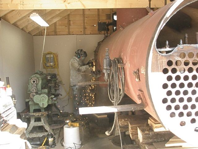 Photo of B&SR 7 boiler work in Alna