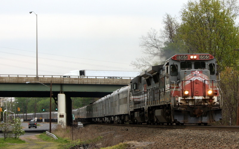 Photo of CSO-3 lead the Ringling Brothers Circus train in Windsor Locks Connecticut