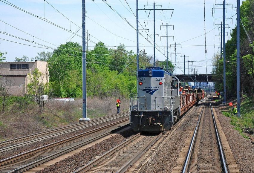 Photo of Amtrak work train