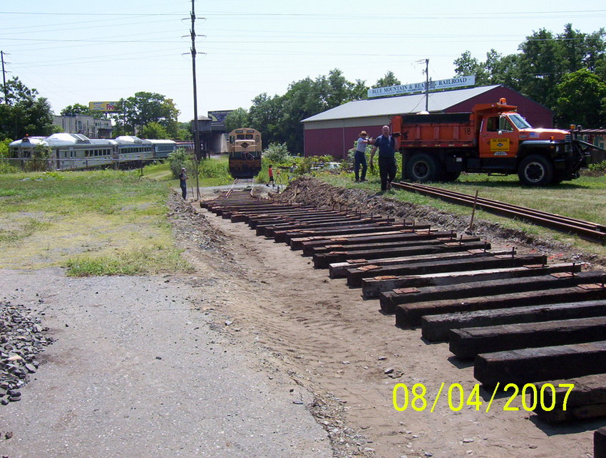 Photo of Setting out tie plates