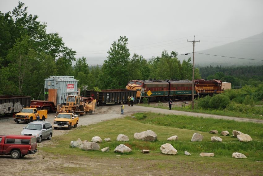 Photo of CSRR Pulls Train Into Position