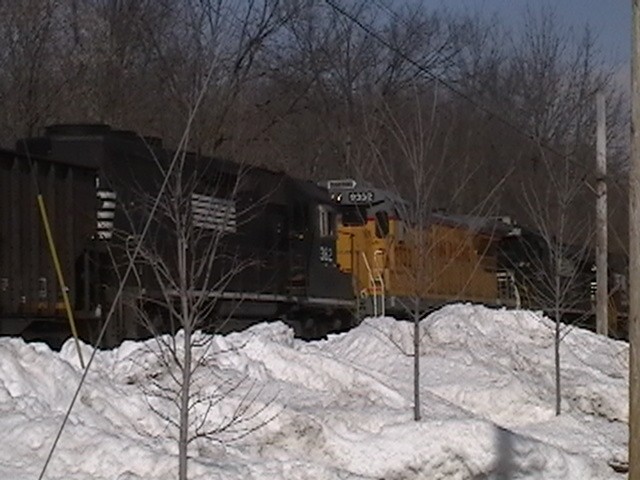 Photo of panam up ns power on a loaded coal train  at eastglenville ny
