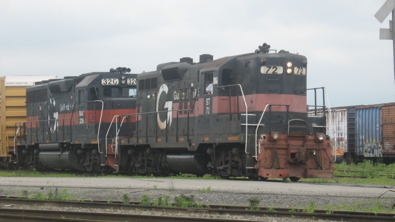 Photo of ST 72 and B&M 326 Waterville Yard