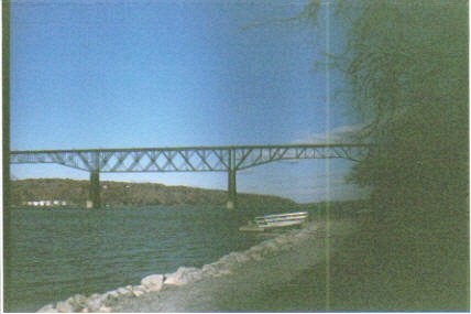 Photo of old maybrook line over the hudson river at poughkeepsie ny