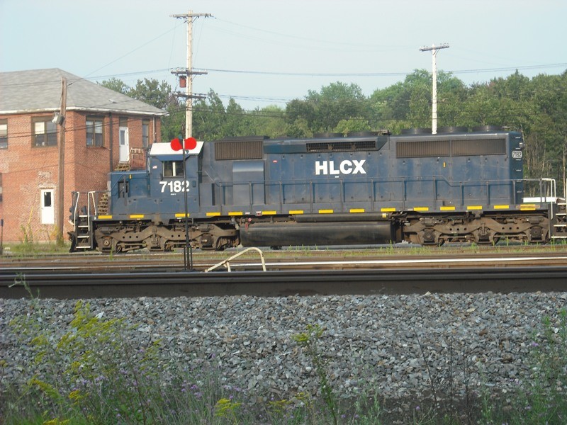 Photo of HLCX#7182 is tied down with 6329 8-4-09