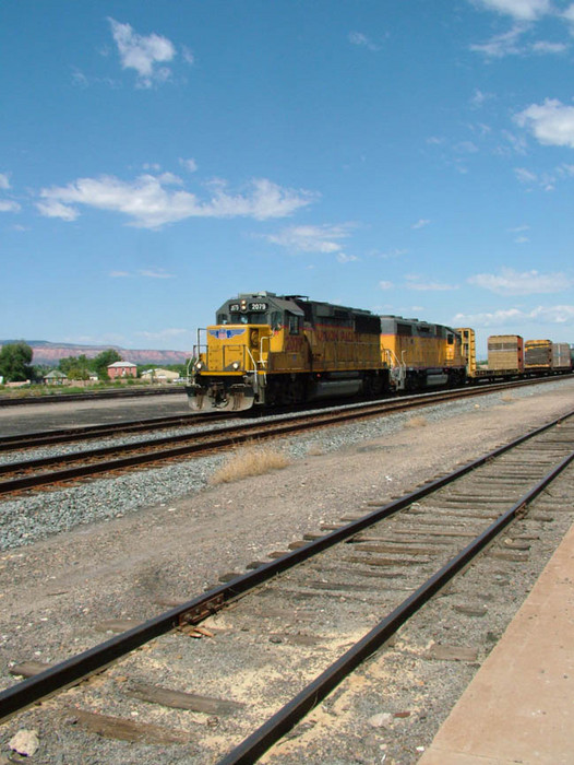 Photo of UP Local enters yard on old DRG&W at GJ CO