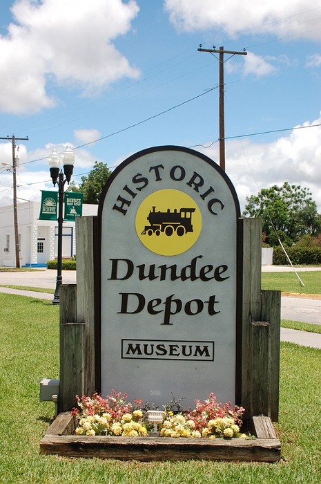 Photo of Dundee Depot Museum Sign