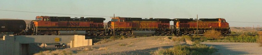 Photo of BNSF tank train on D&RGW