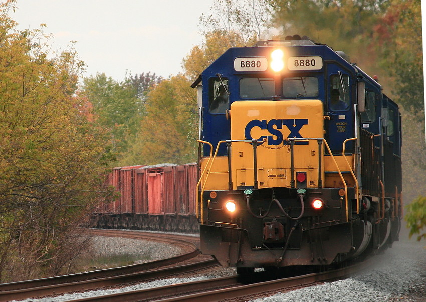 Photo of CSX EB Ballast Train at Churchville ny.