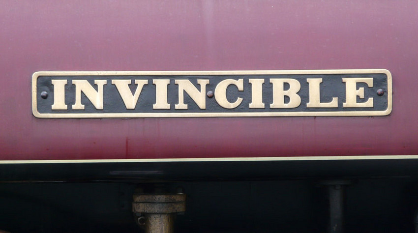 Photo of The nameplate of Invincible