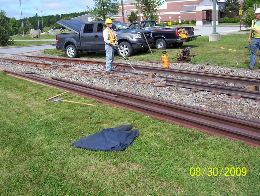 Photo of Replacing rails.