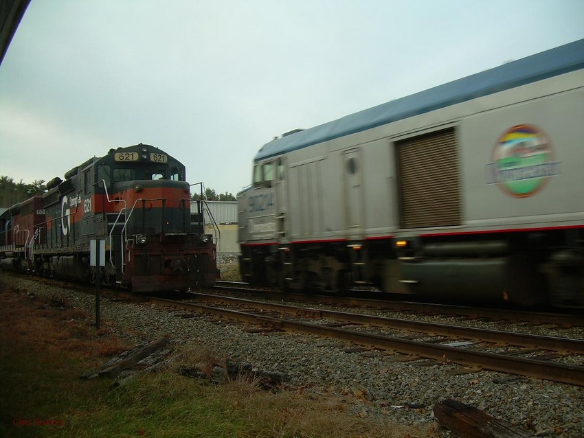 Photo of Amtrak Downeaster #680  meets #621