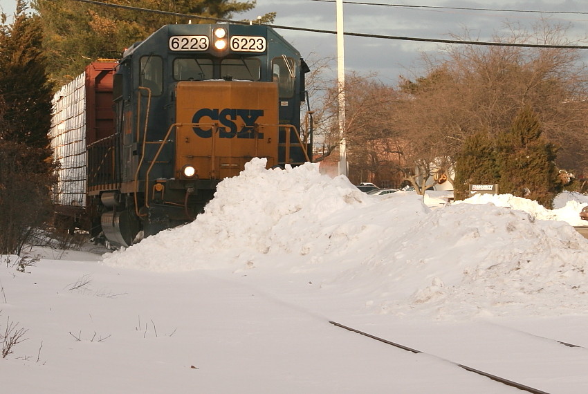 Photo of Biggest Snowbank I Could Find, CSX in Westwood, Ma