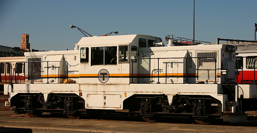 Photo of MBTA Red line locomotive 04443
