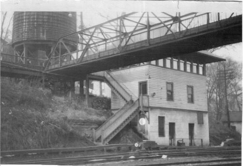 Photo of the tower for the pittsfield yard back in the days of the boston&albany railroad