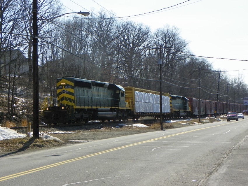 Photo of Reading and Northern 3055 in Duryea, PA.