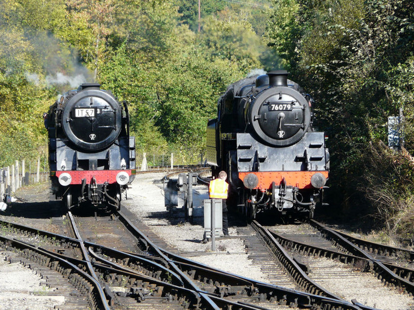 Photo of Oliver Cromwell and 76079 at Grosmont