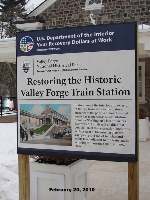 Photo of Former Reading Railroad Station at Valley Forge, PA.