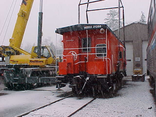 Photo of M&B Caboose on its way back home
