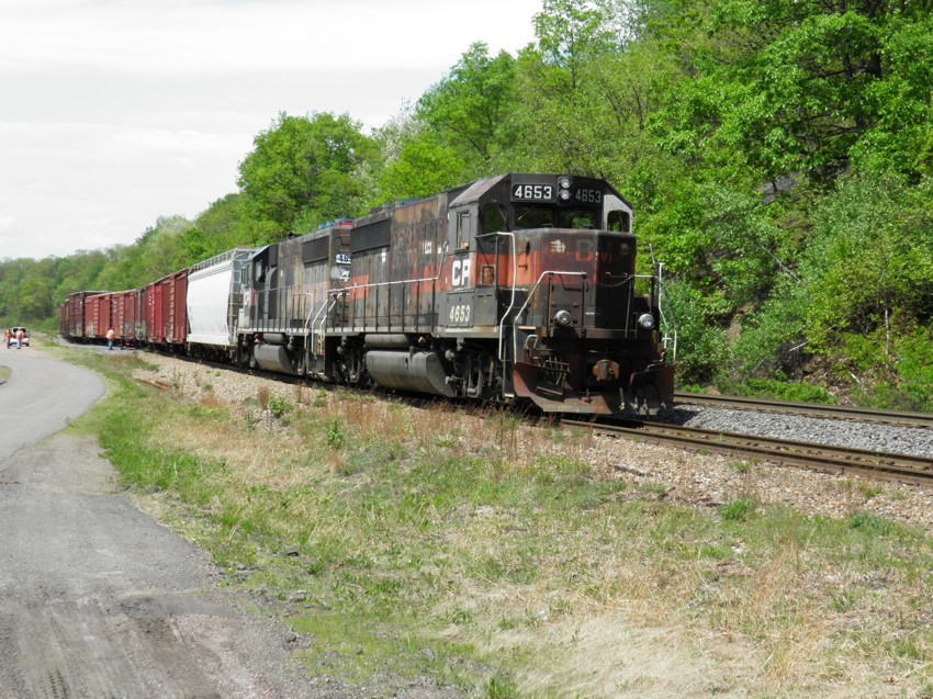 Photo of Canadian Pacific train D11 in Laflin, PA.