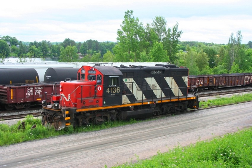 Photo of CN GP9RM 4136 at Huntsville Ontario