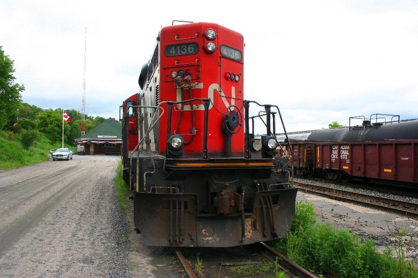 Photo of CN GP9RM 4136 at Huntsville Ontario